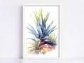 Desert Oasis: Southwest Agave Botanical Print, Giclee Print on Canvas, Artist Paper, Watercolor Paper, Available in Extra Large Sizes