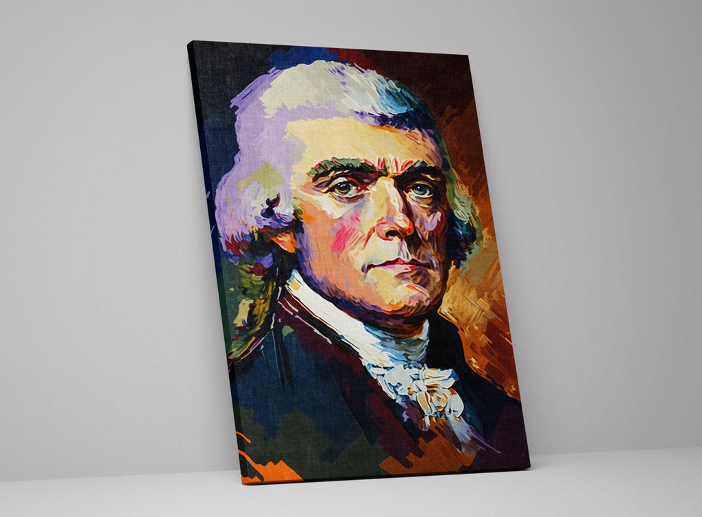 Thomas Jefferson Artwork - Gallery Wrapped Canvas Print | Ready to Hang, Large Size