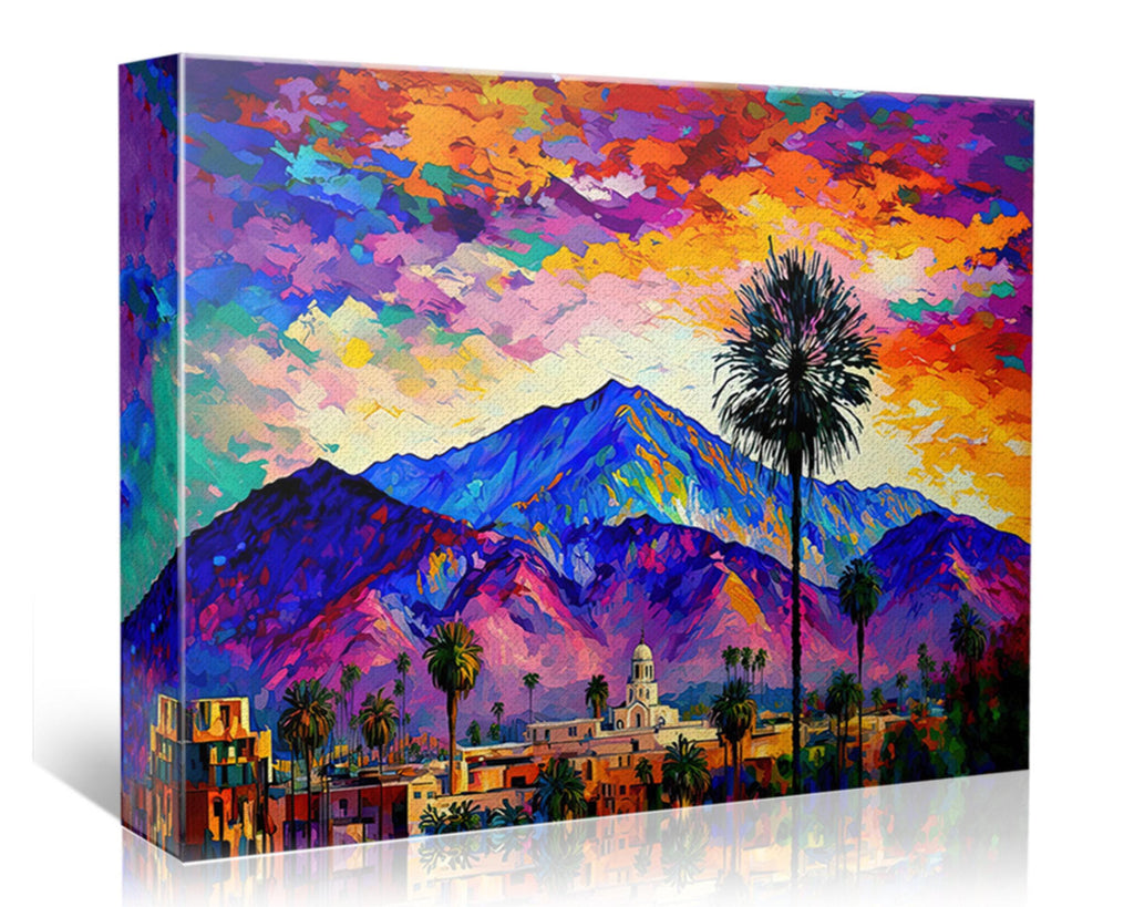 Palm Springs Canvas Print - Vibrant California Wall Art on Gallery Ready Canvas