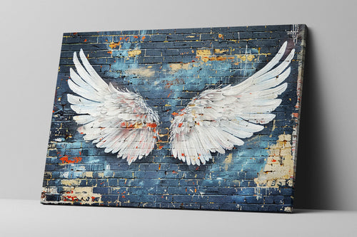 Banksy Angel Wings Art - Large Canvas Print | Urban Street Art, Ready to Hang