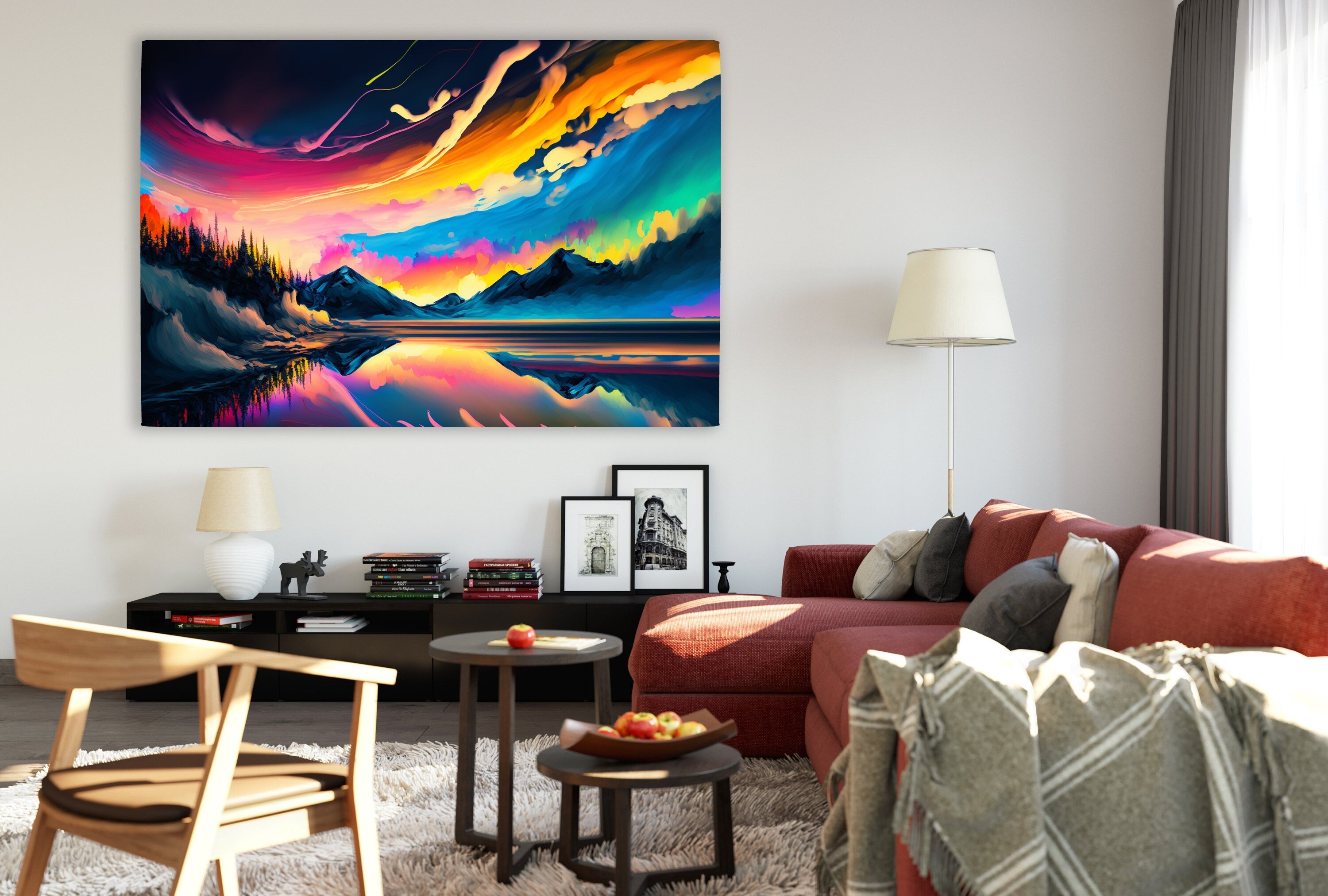 Aurora Borealis Canvas - Vibrant Northern Lights Art | Celestial Wall Decor