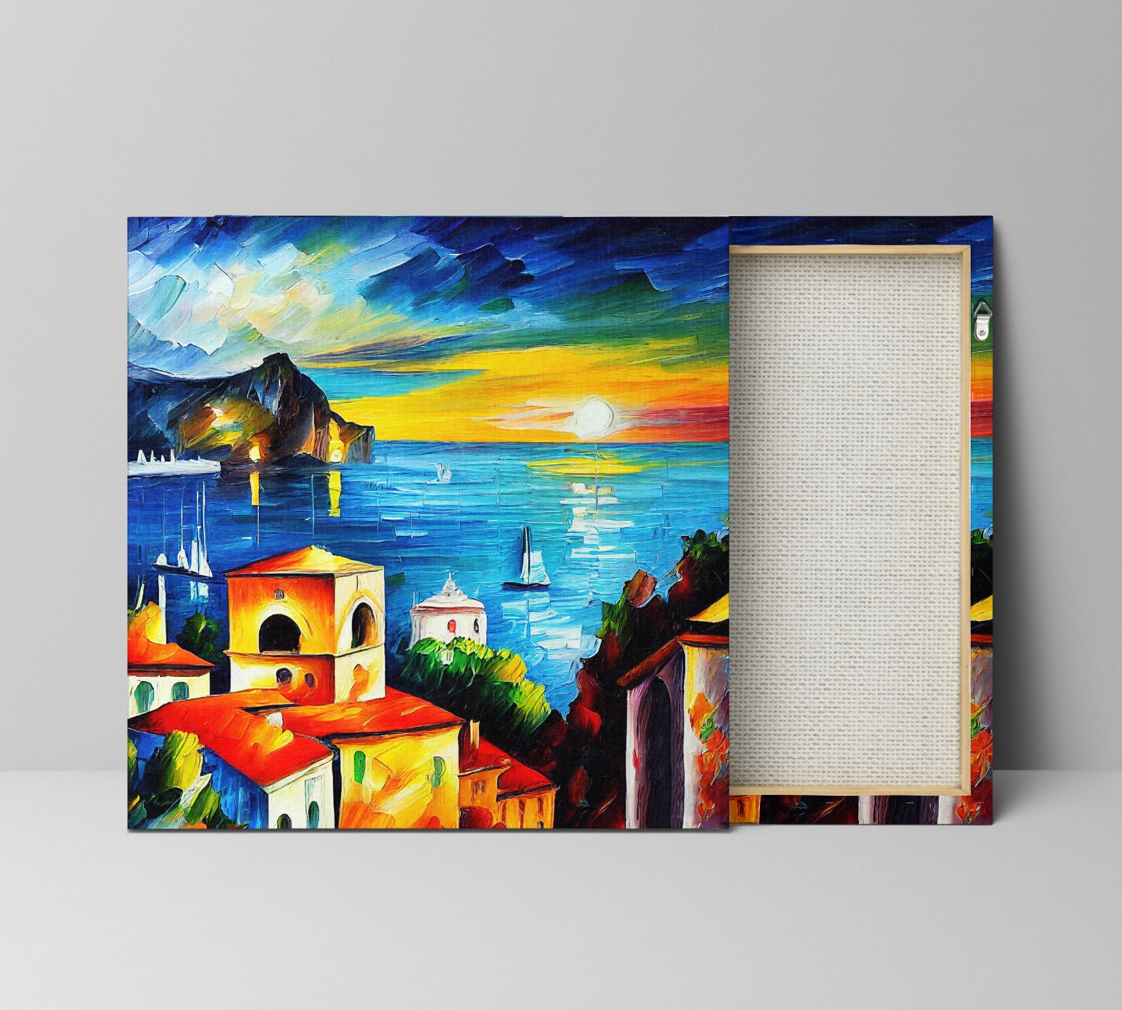 Italy Canvas Print - Amalfi Coast Art on Gallery Ready Wooden Frame
