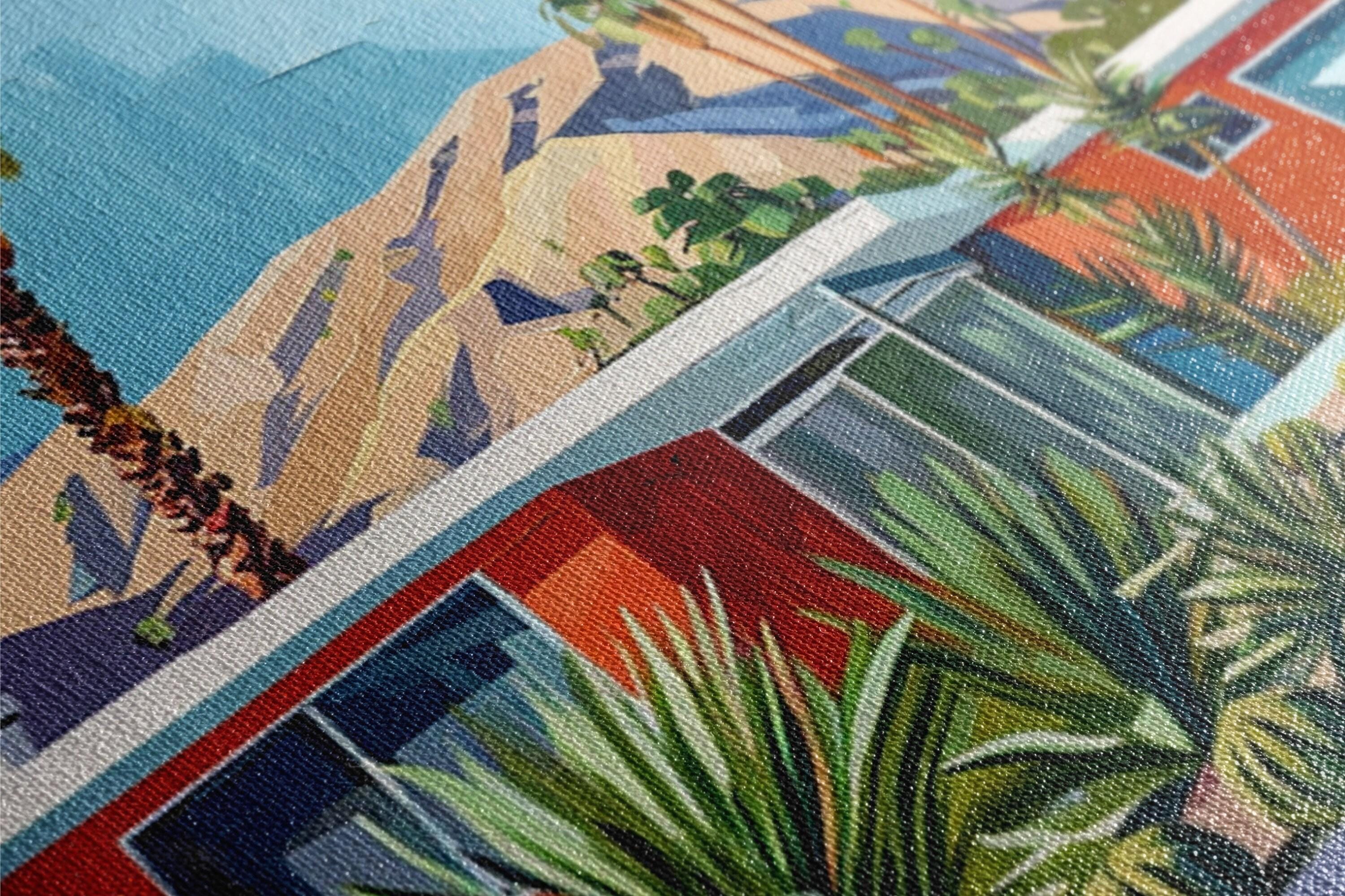 Mid-Century Modern Canvas – Palm Springs Decor | Gallery Wrapped Large Wall Art