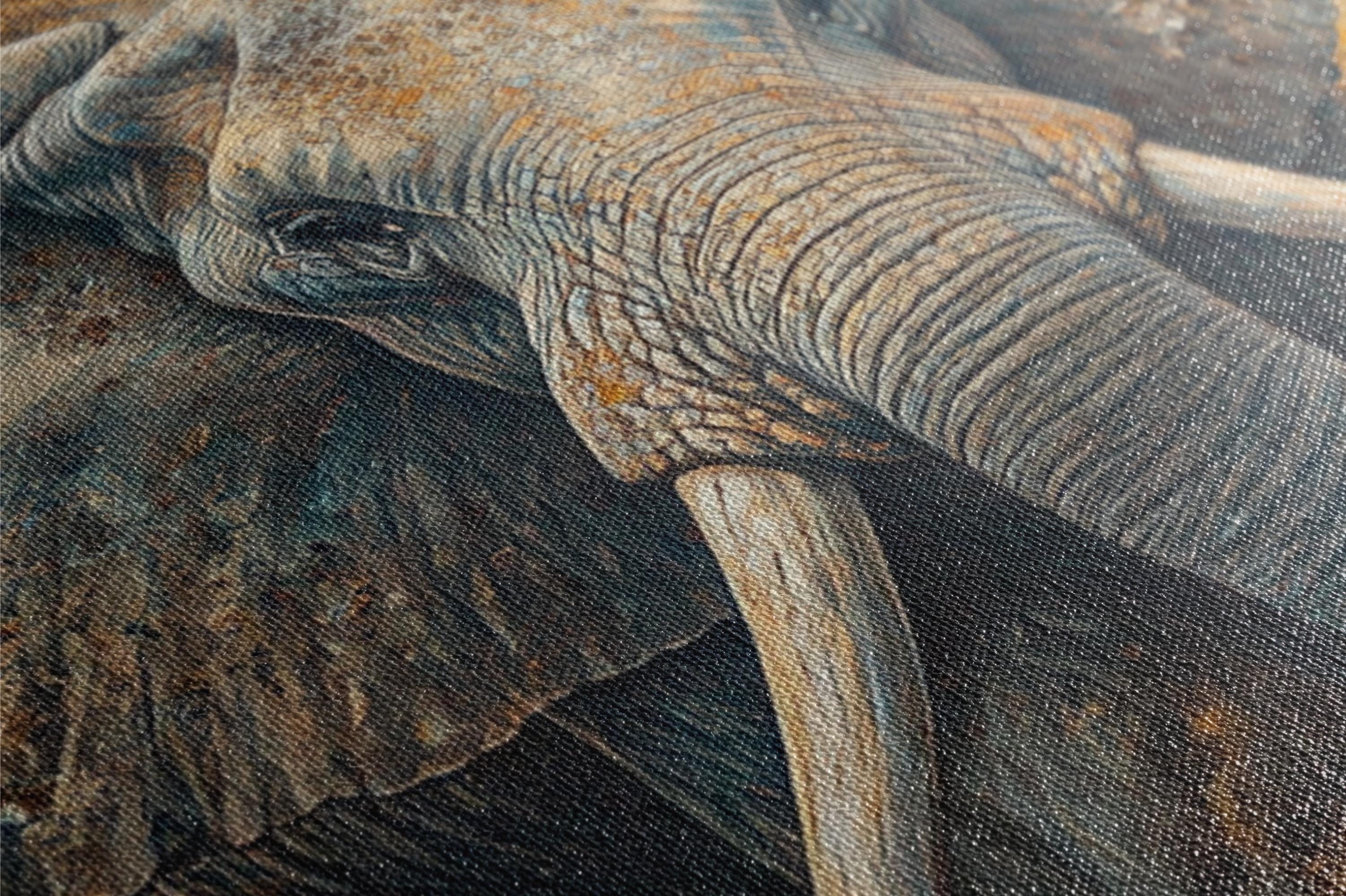 a close up of an elephant's face and trunk