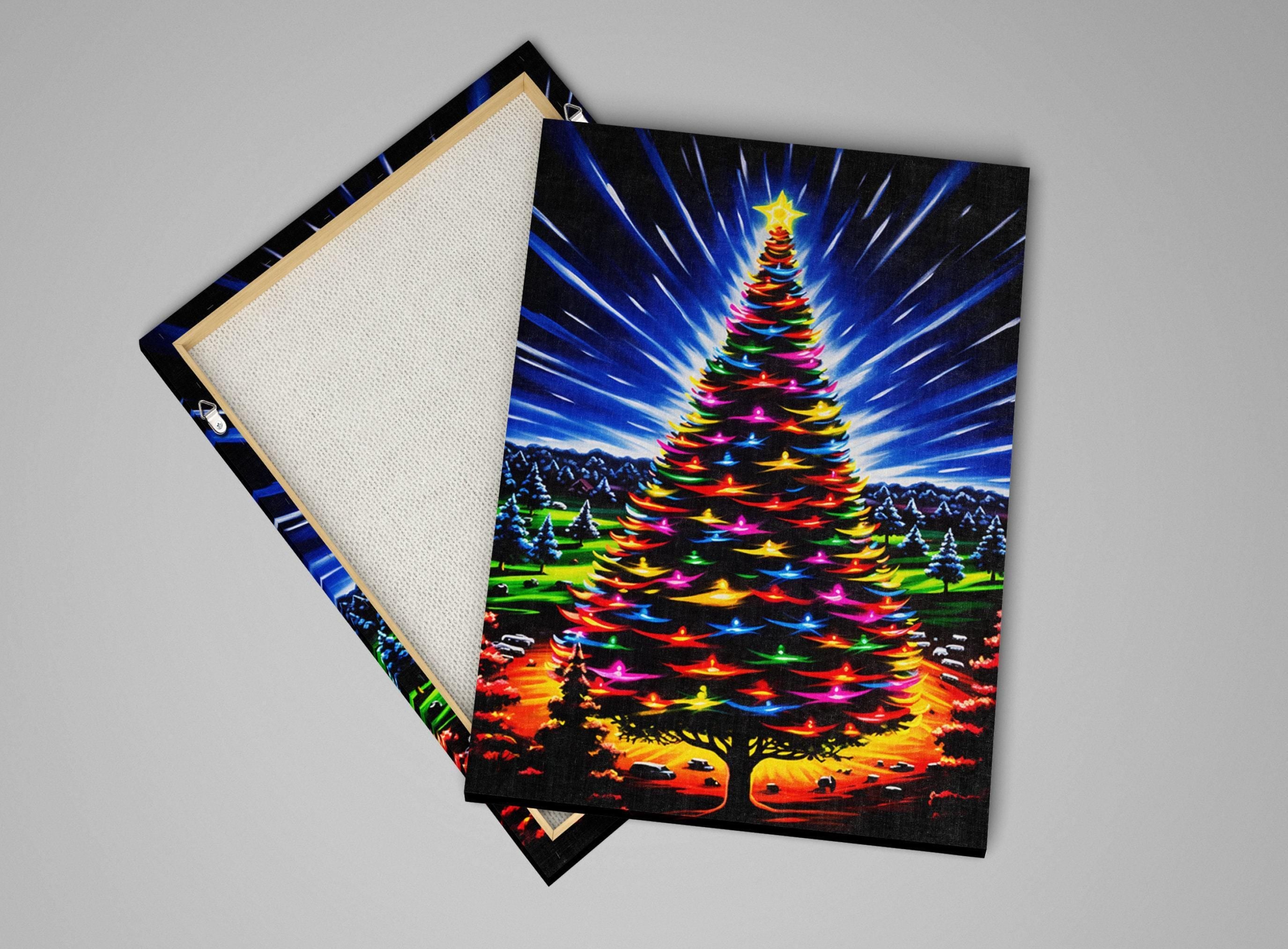 Christmas Tree Canvas - Festive Canvas Print | Gallery Wrapped, Ready to Hang Art
