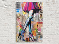 Pop Art Canvas Featuring Woman Legs Art | Stylish Heels & Feminine Beauty Decor