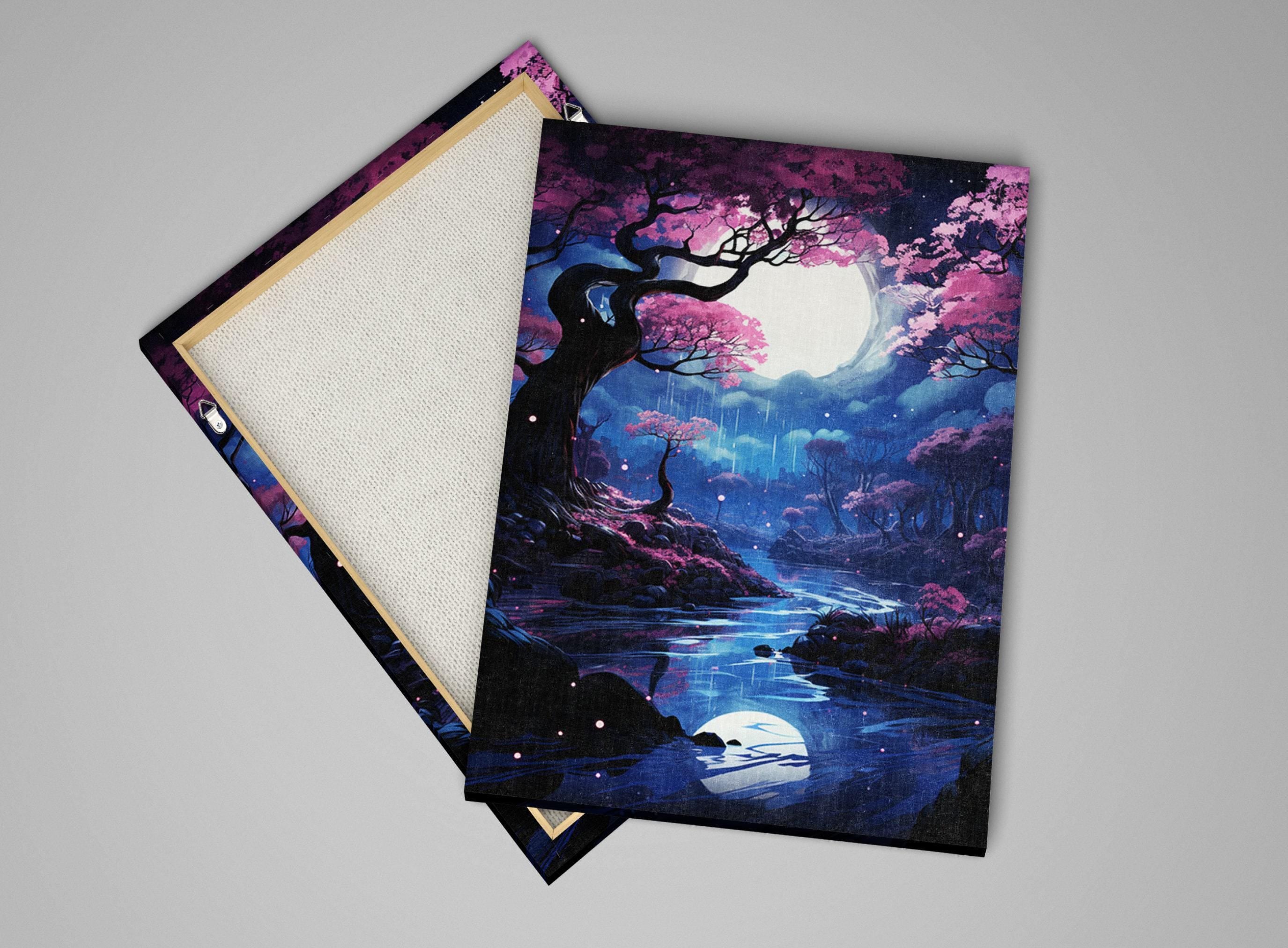 Canvas Wall Decor – Large Enchanted Forest Art | Gallery Wrapped Canvas Print