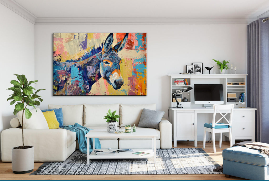 Donkey Pop Art - Large Canvas Art | Gallery Wrapped Canvas, Ready to Hang