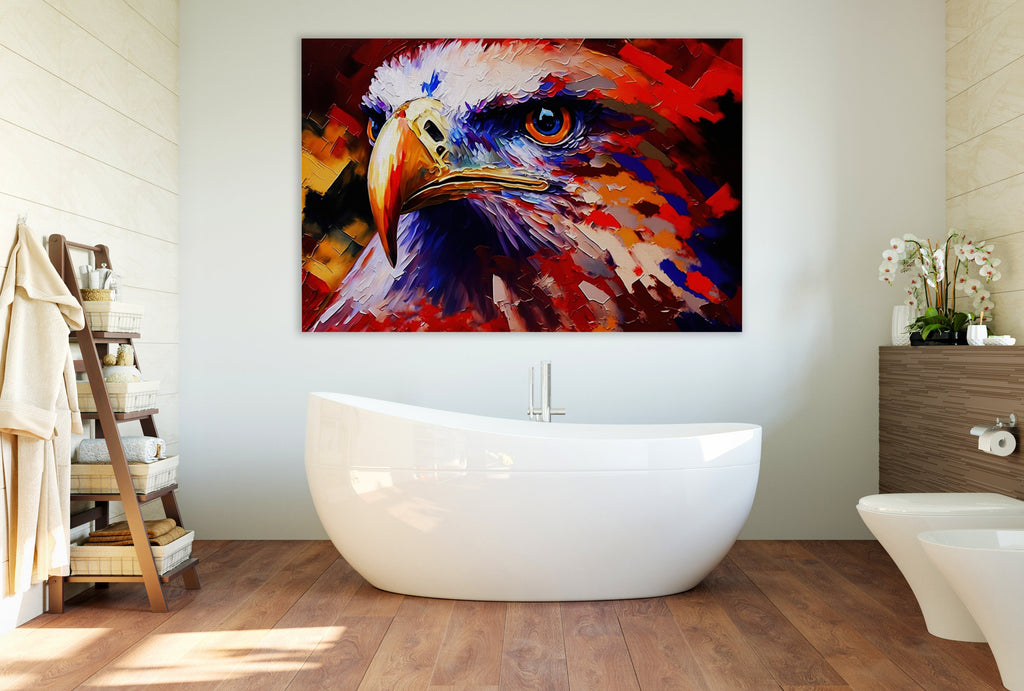 Bald Eagle Canvas Print - Patriotic USA Canvas Decor With Wooden Frame & UV Coating
