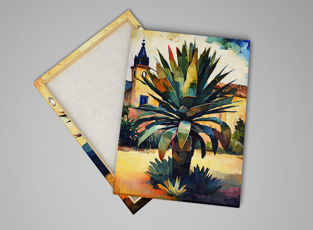 Cactus Desert Canvas | Large Giclee Art Print - Southwest Wall Art Decor