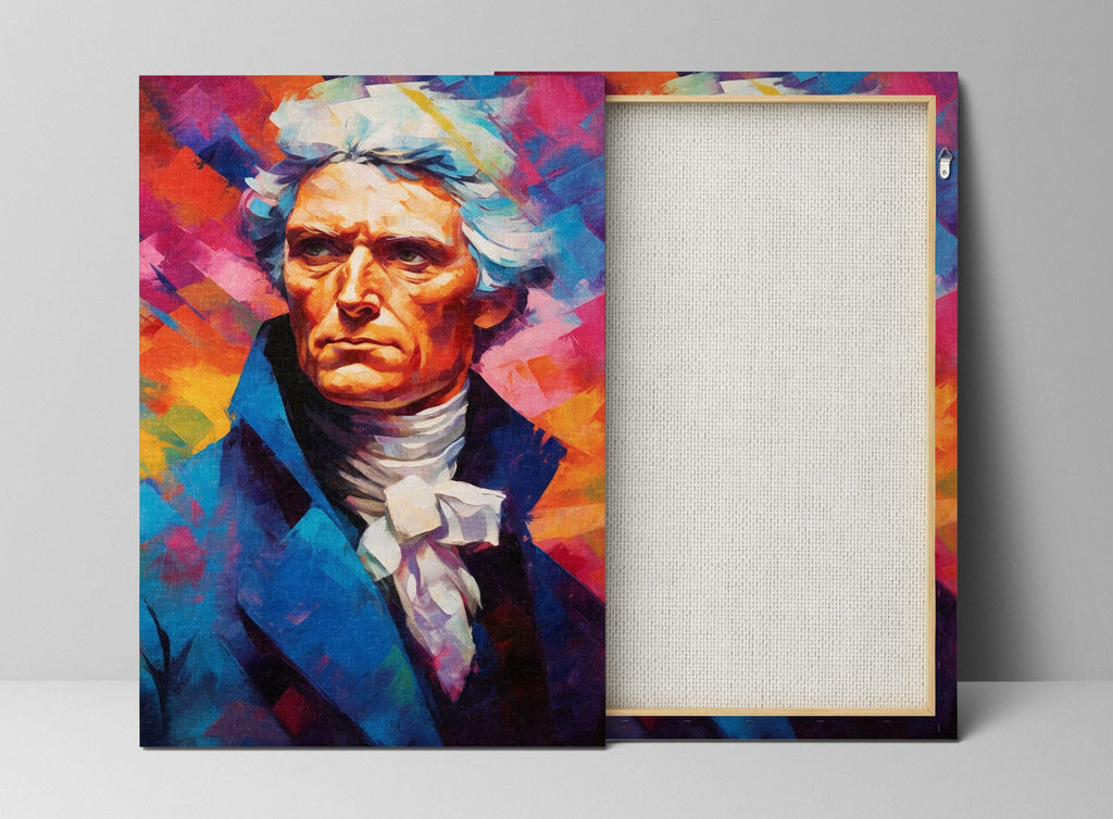 Thomas Jefferson Art - Gallery Wrapped Canvas Print | Ready to Hang Historical Wall Decor