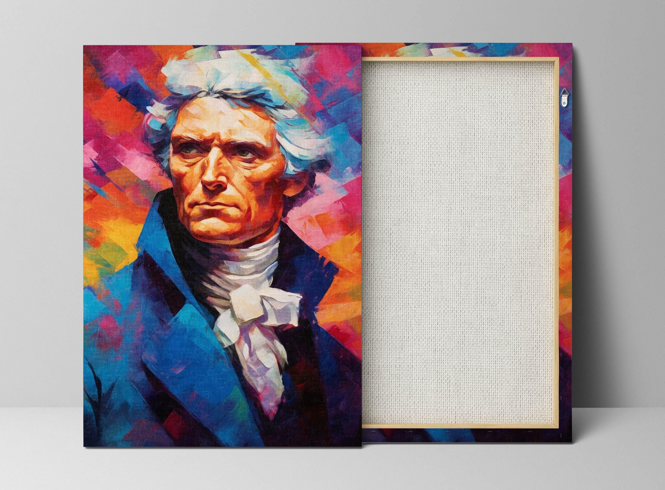Thomas Jefferson Art - Gallery Wrapped Canvas Print | Ready to Hang Historical Wall Decor