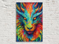 Dragon Canvas Art Featuring Fierce Dragon Head, Enchanted Wings & Ancient Power Artwork