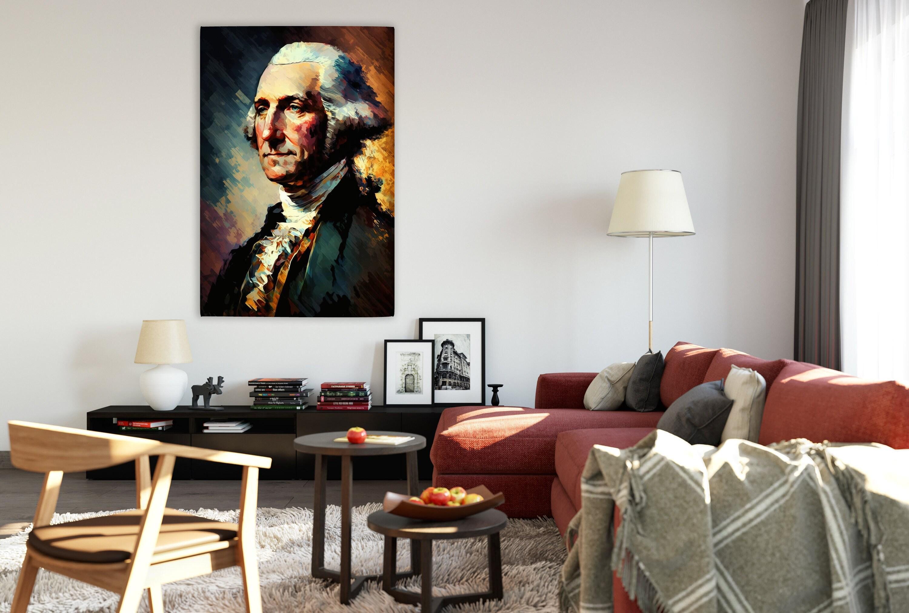 George Washington Canvas Art – Large Patriotic Wall Decor | Colonial Home Decor