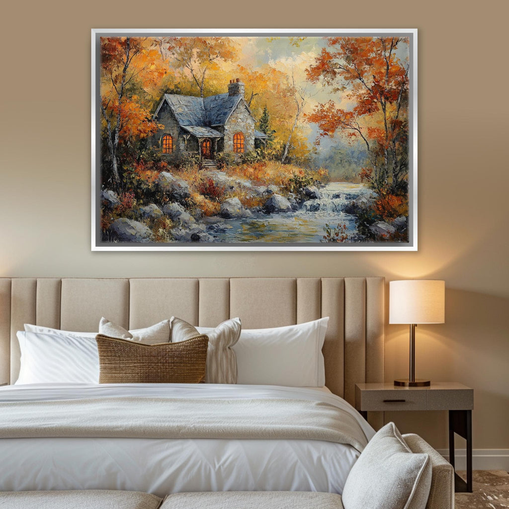 Extra Large Wall Art – Fall Landscape Art | Gallery Wrapped Canvas, Ready to Hang