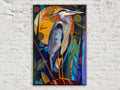 Blue Heron Wall Art – Large Canvas Art | Gallery Wrapped Canvas With Real Wood Frame