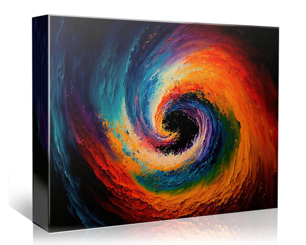 Black Hole Canvas – Outer Space Art Giclée Print | Gallery Wrapped, Ready to Hang