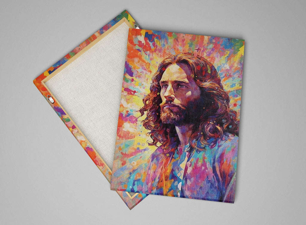 Jesus Christ Canvas Art - Colorful Religious Canvas Print | Large Spiritual Wall Art
