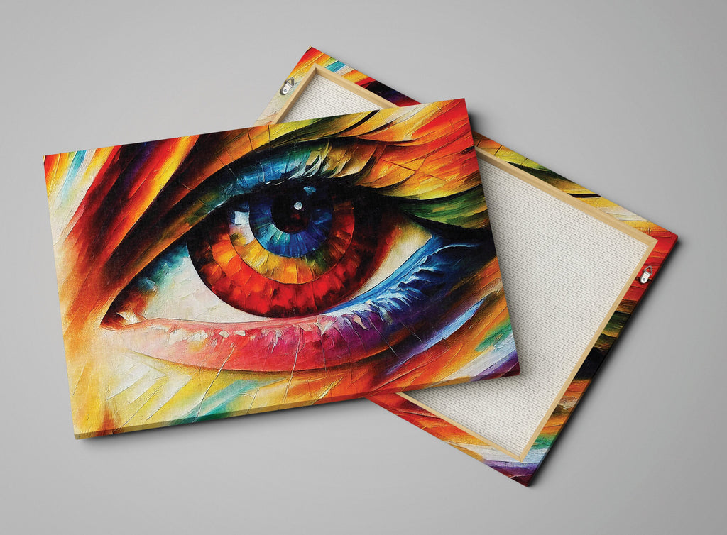 Eye Canvas Print – Vibrant Colorful Art on Large Gallery Ready Canvas