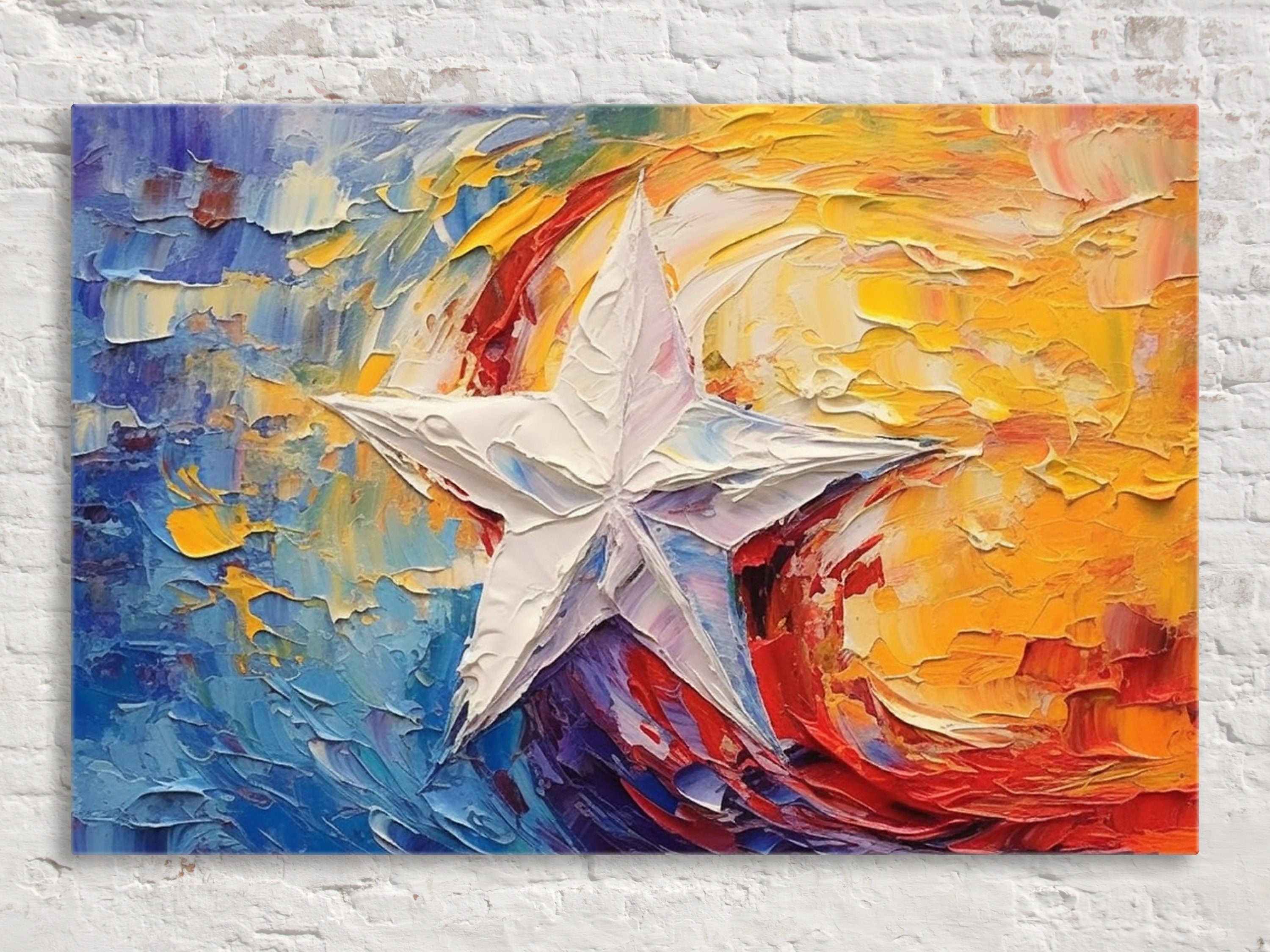 Texas Flag Wall Art – Lone Star Canvas | Wood Framed, UV Coated Print