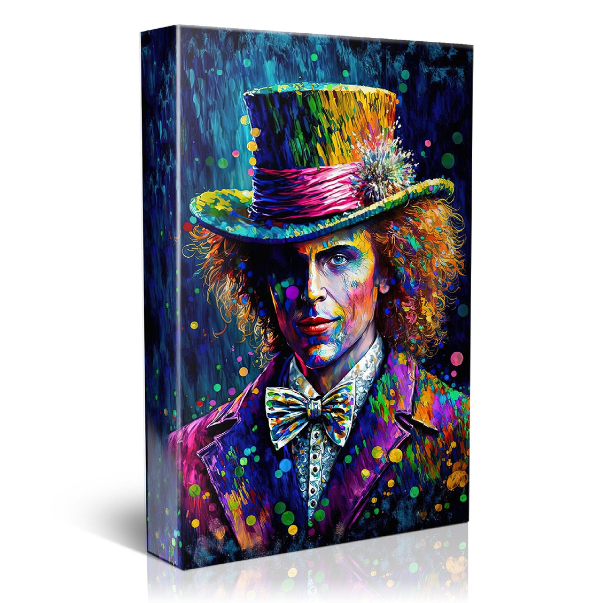 Mad Hatter Wall Art – Vibrant Fantasy Painting on Gallery Ready Canvas Print