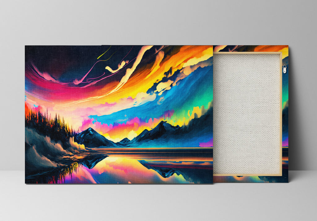 Aurora Borealis Canvas - Vibrant Northern Lights Art | Celestial Wall Decor
