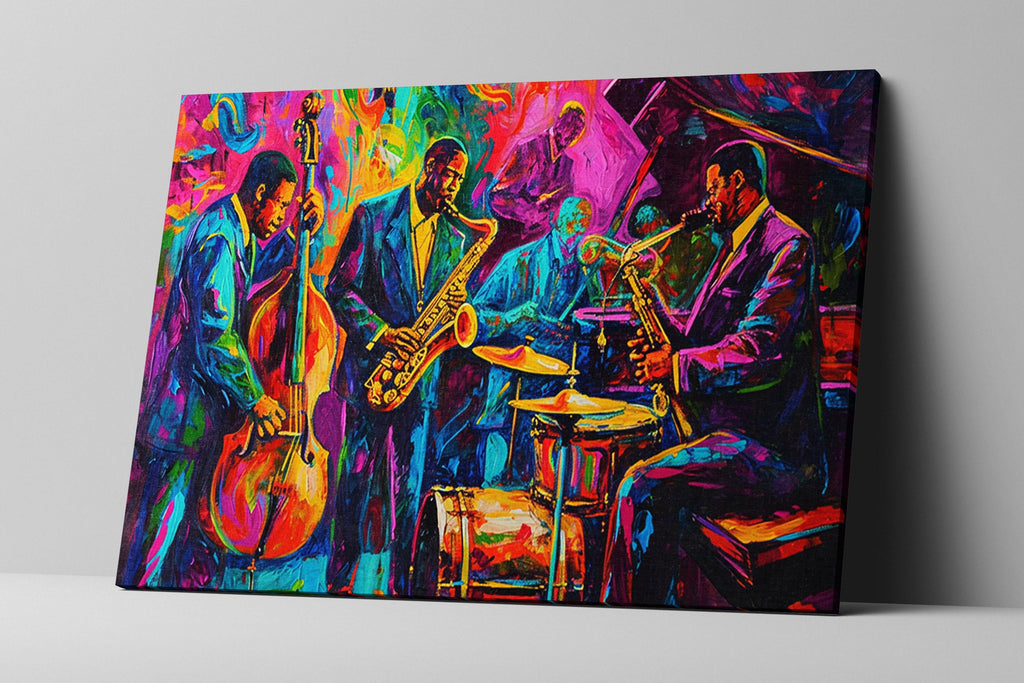 Jazz Canvas Wall Art – Vibrant Jazz Wall Decor | Gallery Wrapped Music Canvas Print