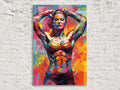 Female Muscle Bodybuilder Art – Large Gallery Wrapped Canvas | Ready to Hang Wall Art