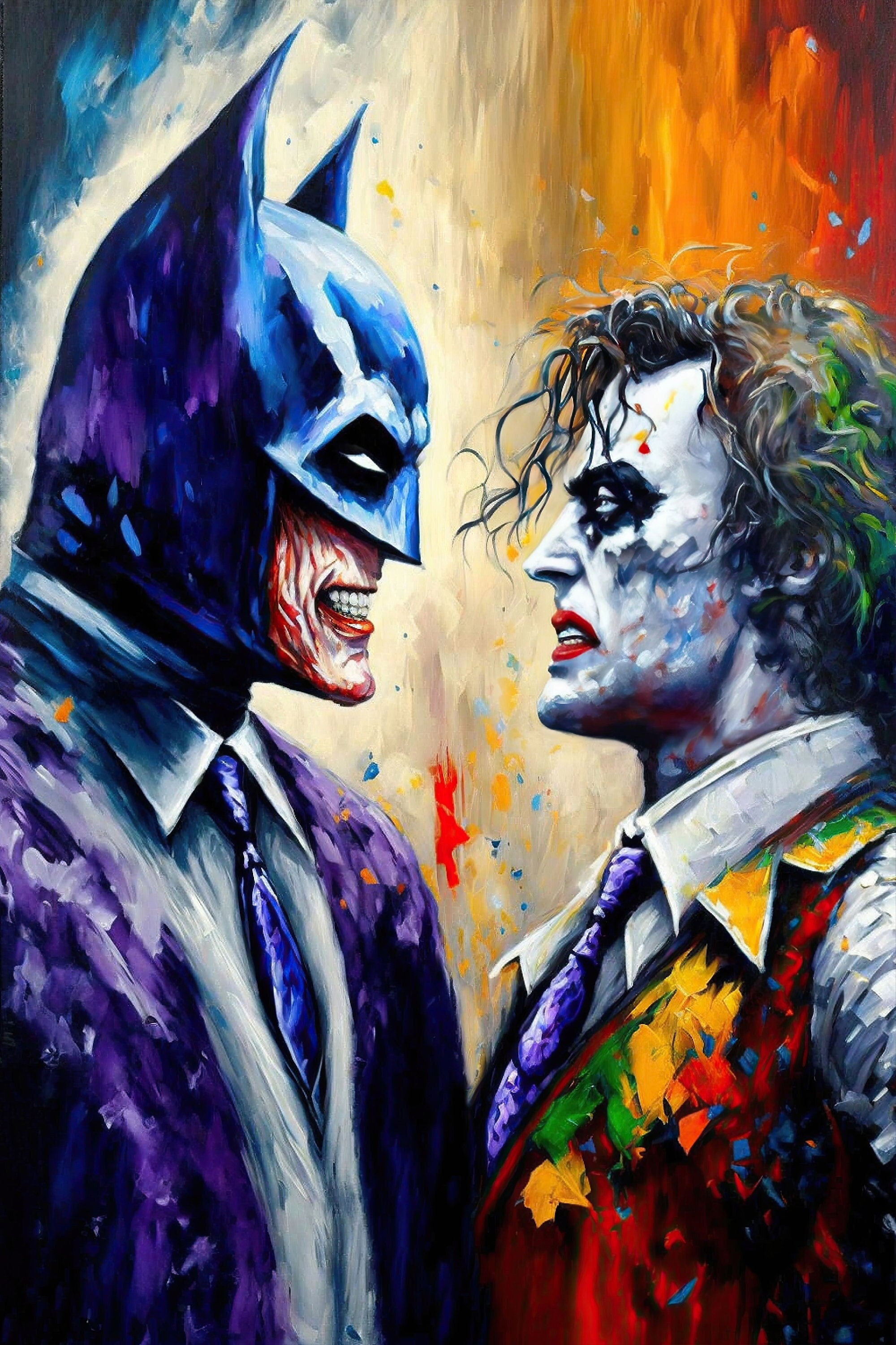 Batman Joker Wall Art - Gotham City Wall Decor | High Quality Canvas Print