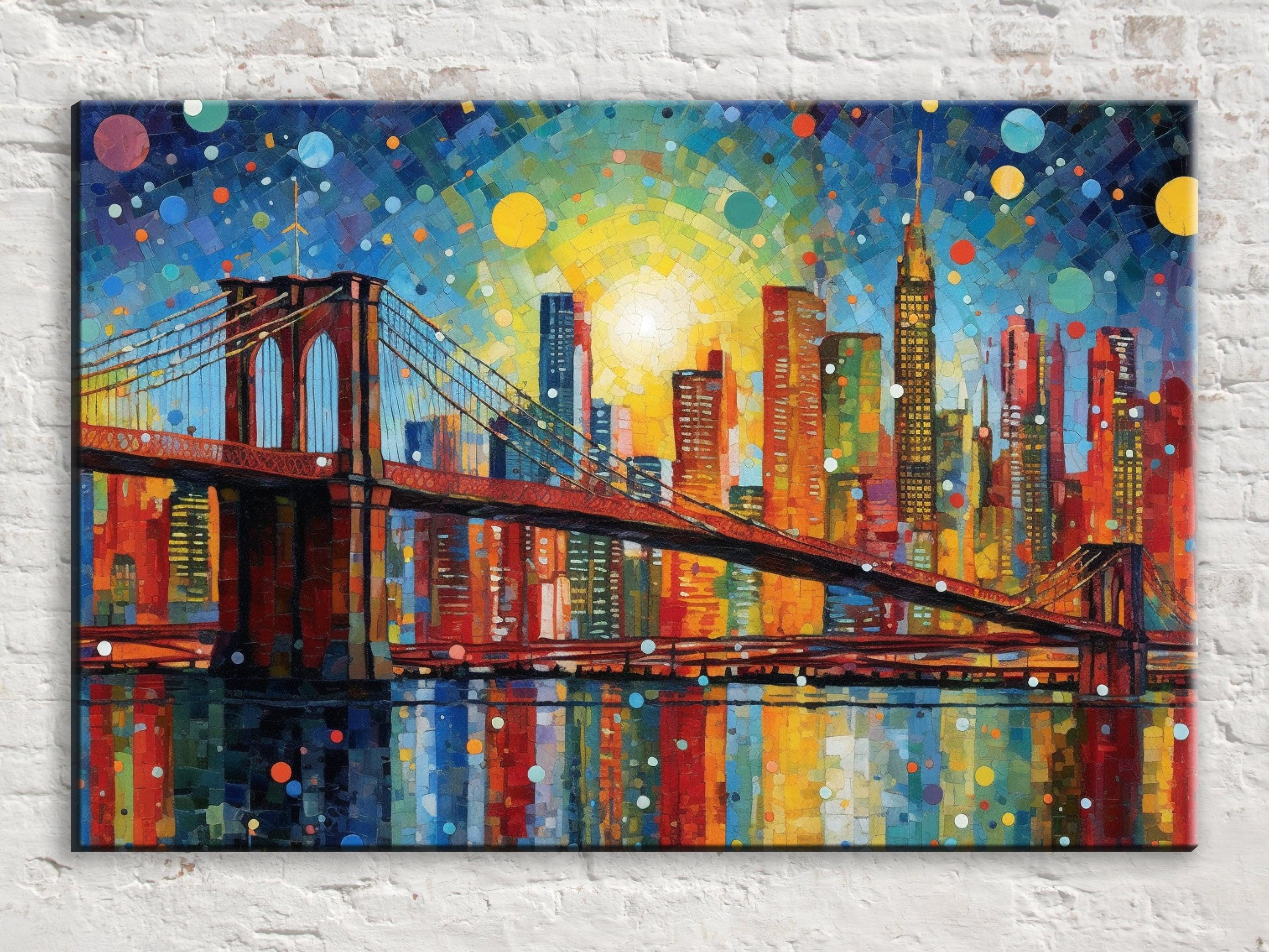 Brooklyn Bridge Canvas Print – NYC Cityscape Art | Large Wall Art, Modern Home Decor