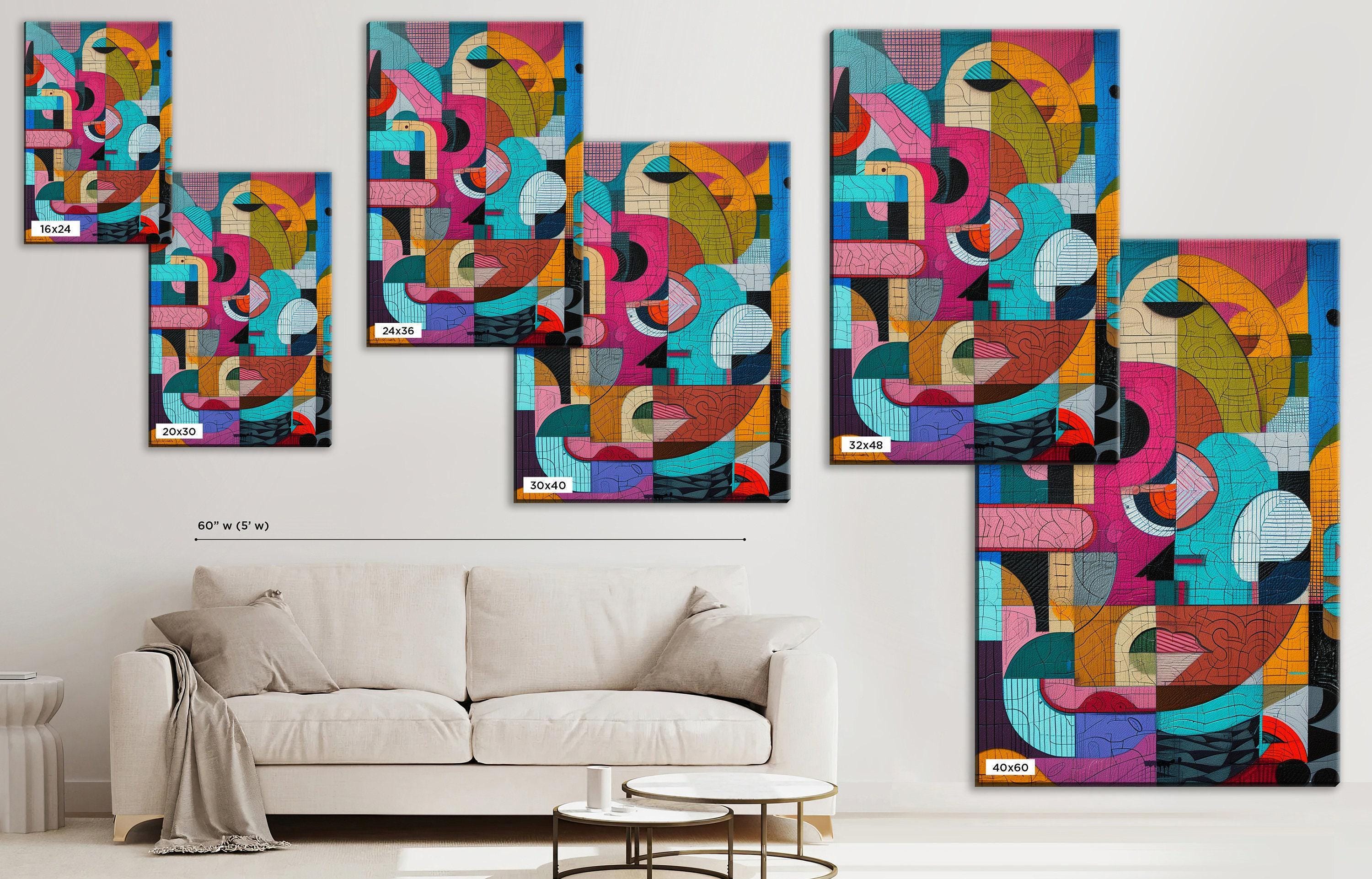 Brutalism Style Art - Large Canvas Art | Gallery Wrapped Canvas Ready to Hang