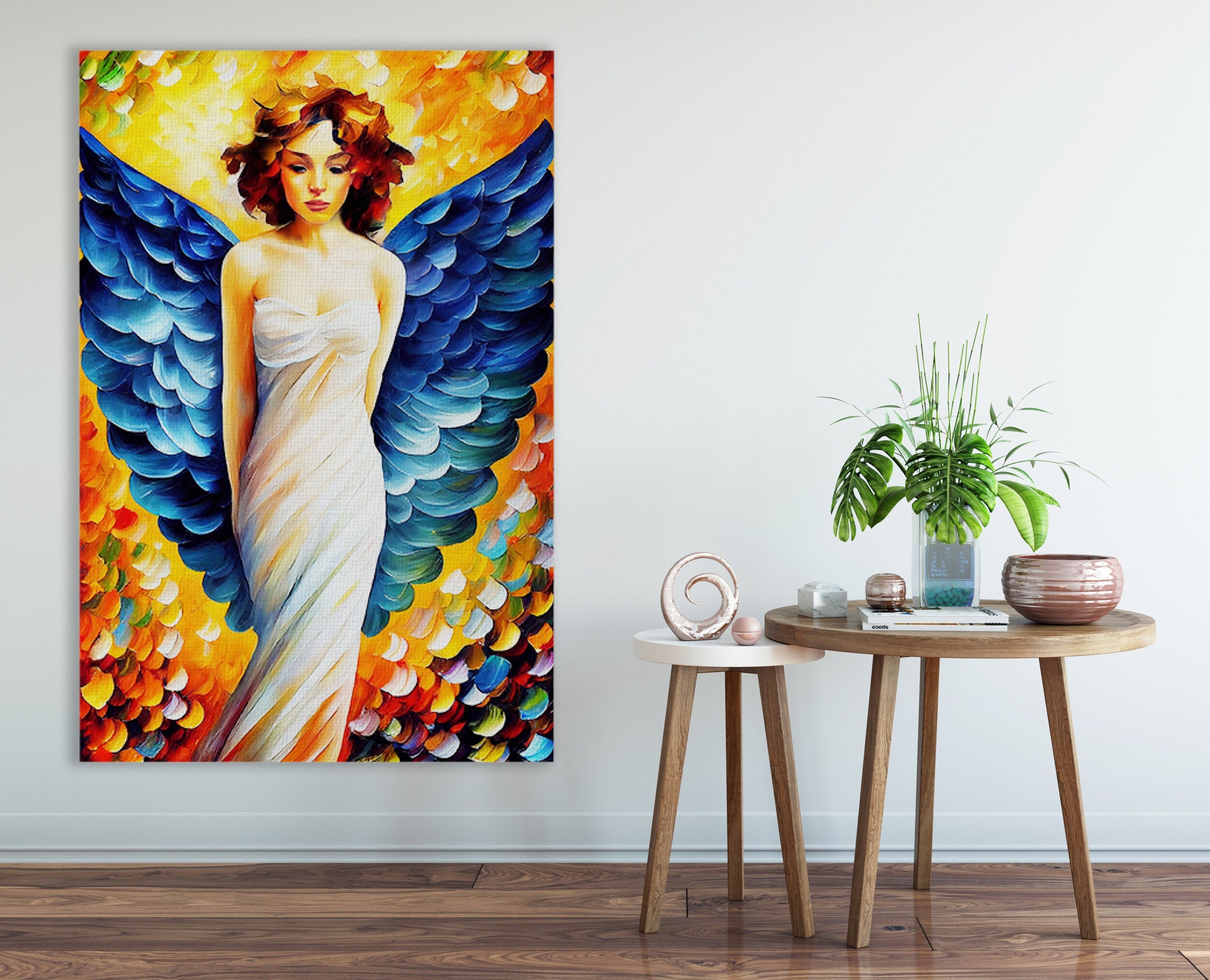 Angel Wall Art – Beautiful Spiritual Home Decor | Gallery Wrapped Canvas Print