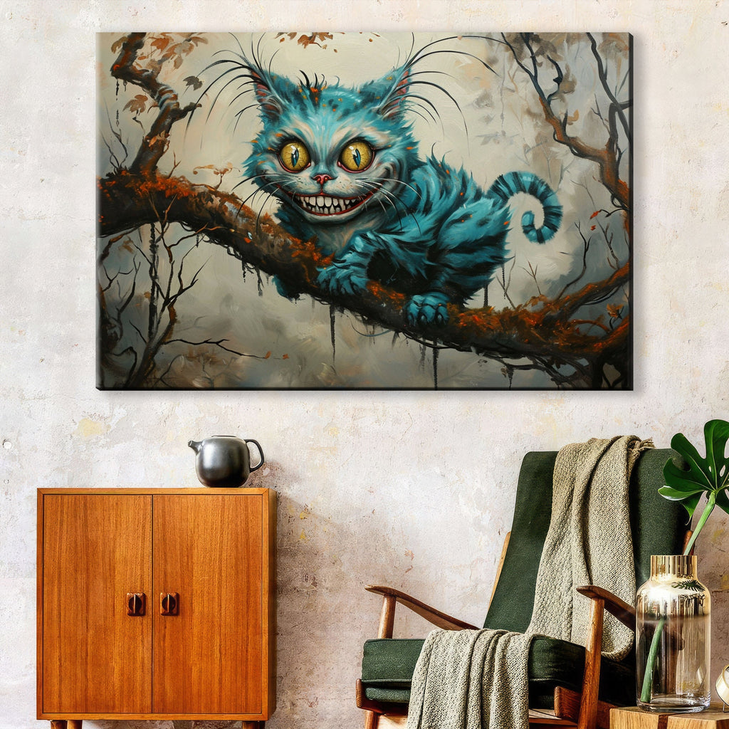 Cheshire Cat Wall Art - Gallery Wrapped Canvas Print with Scratch Resistant Coating