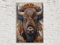 Native American Bison Art – Large Canvas Art | Gallery Wrapped Canvas, Ready to Hang