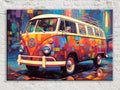 VW Bus Canvas Print - Classic Volkswagen Art | Large Gallery Wrapped Canvas