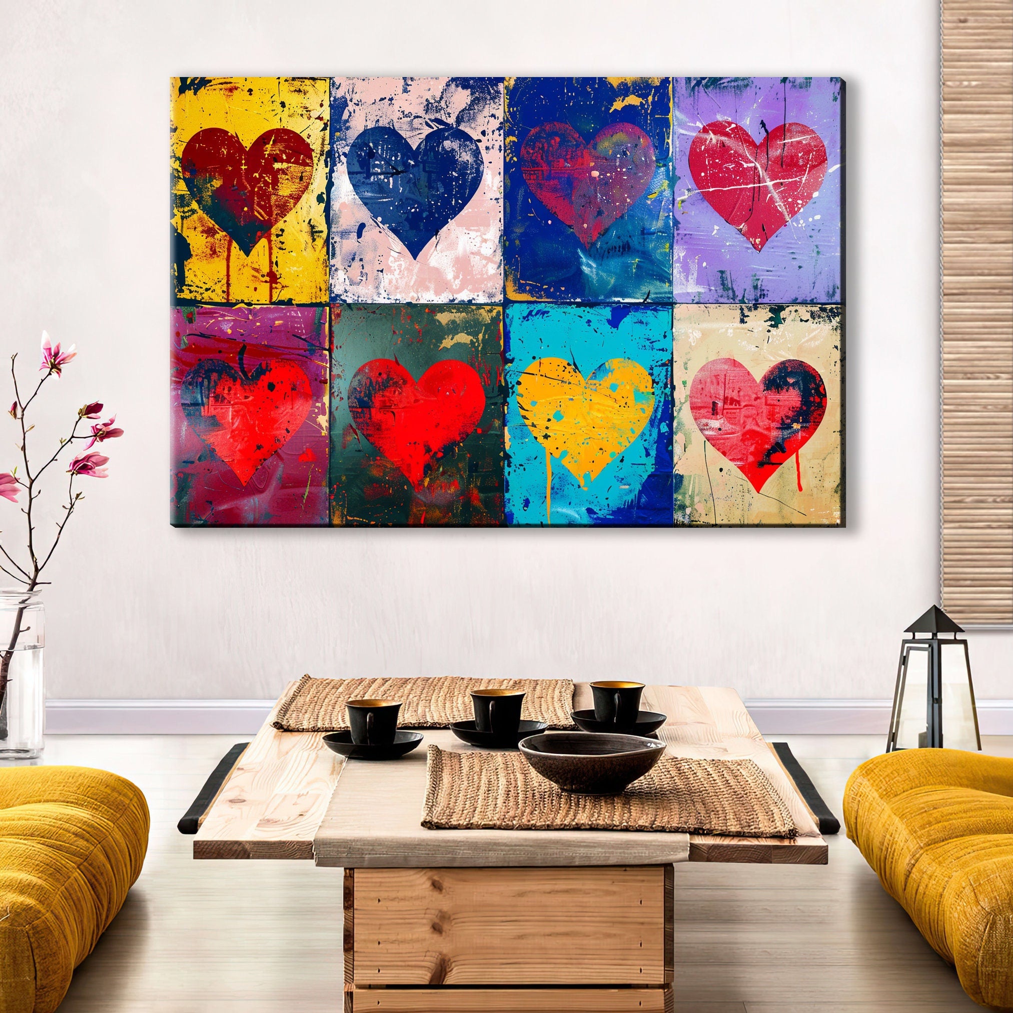 Heart Pattern Wall Art - Large Canvas Prints | Gallery Wrapped Canvas, Ready to Hang