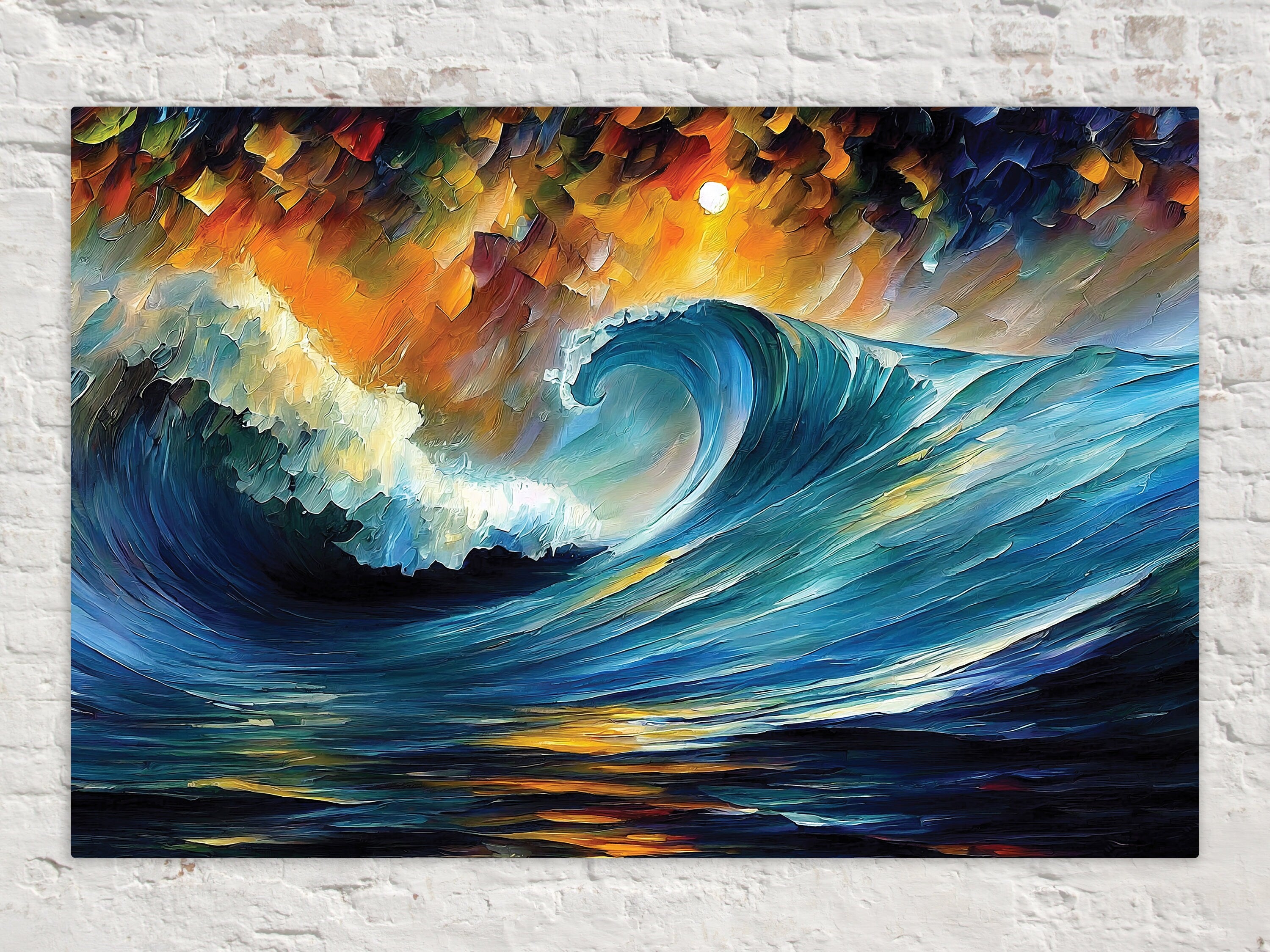 Ocean Wave Canvas Print – Vibrant Sea Canvas, Nautical Wall Art, Gallery Ready
