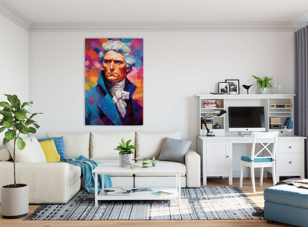 Thomas Jefferson Art - Gallery Wrapped Canvas Print | Ready to Hang Historical Wall Decor