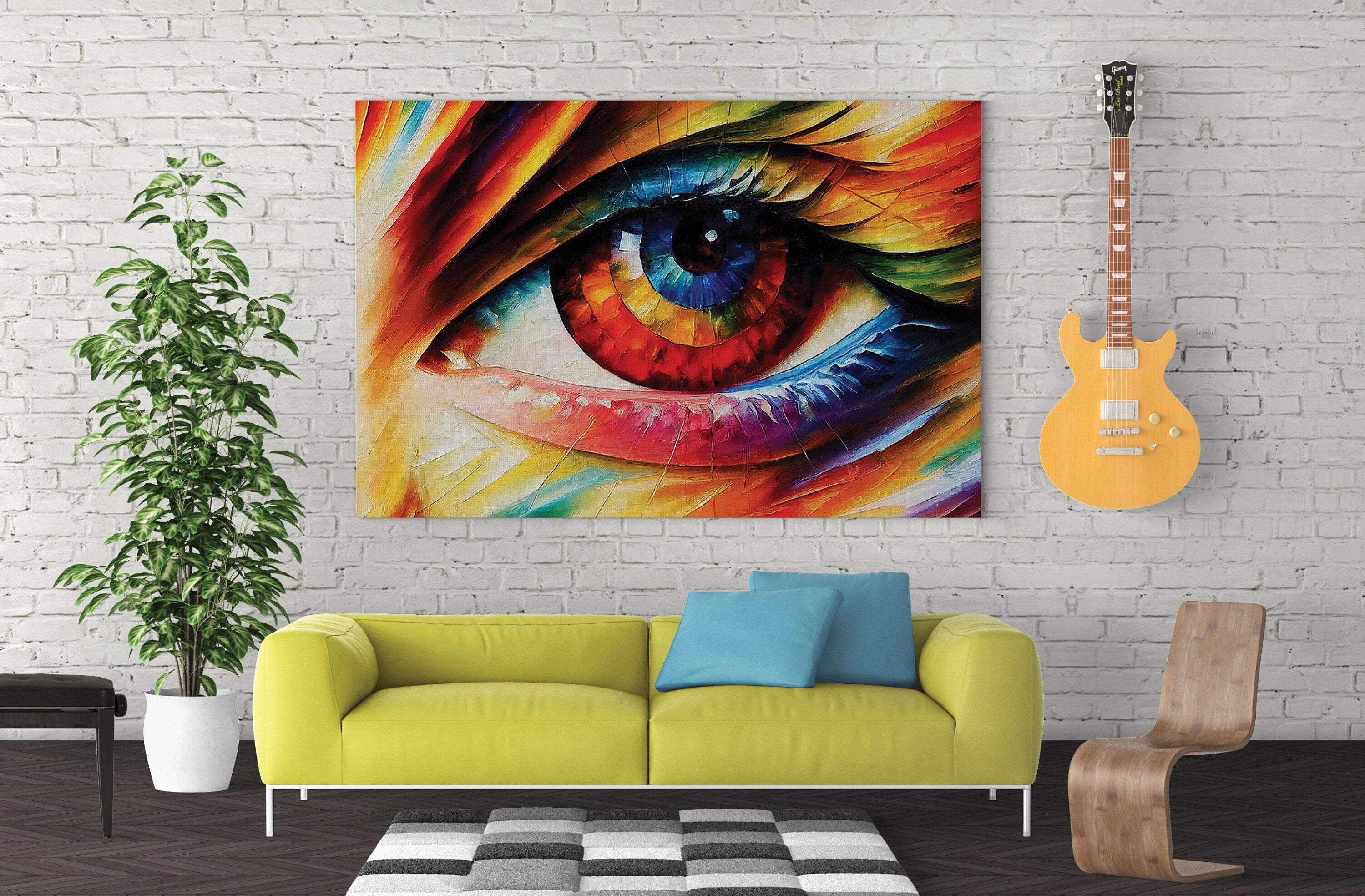Eye Canvas Print – Vibrant Colorful Art on Large Gallery Ready Canvas