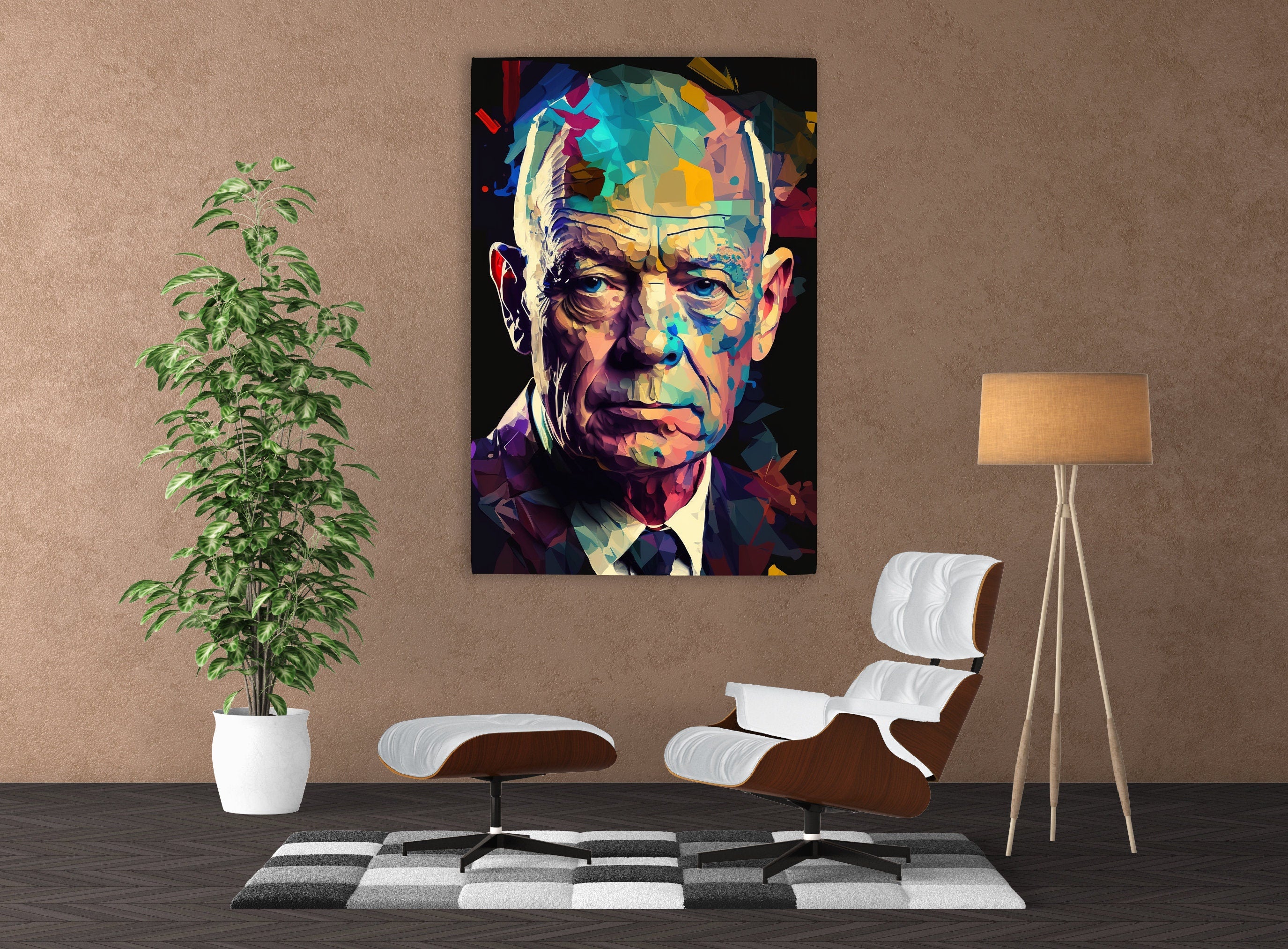 Eisenhower Canvas Art – Historical Wall Art | Military Leader Print on Gallery Wrapped Canvas