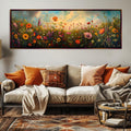 Wildflower Panoramic Canvas – Extra Large Boho Wall Art | Gallery Wrapped, Ready to Hang
