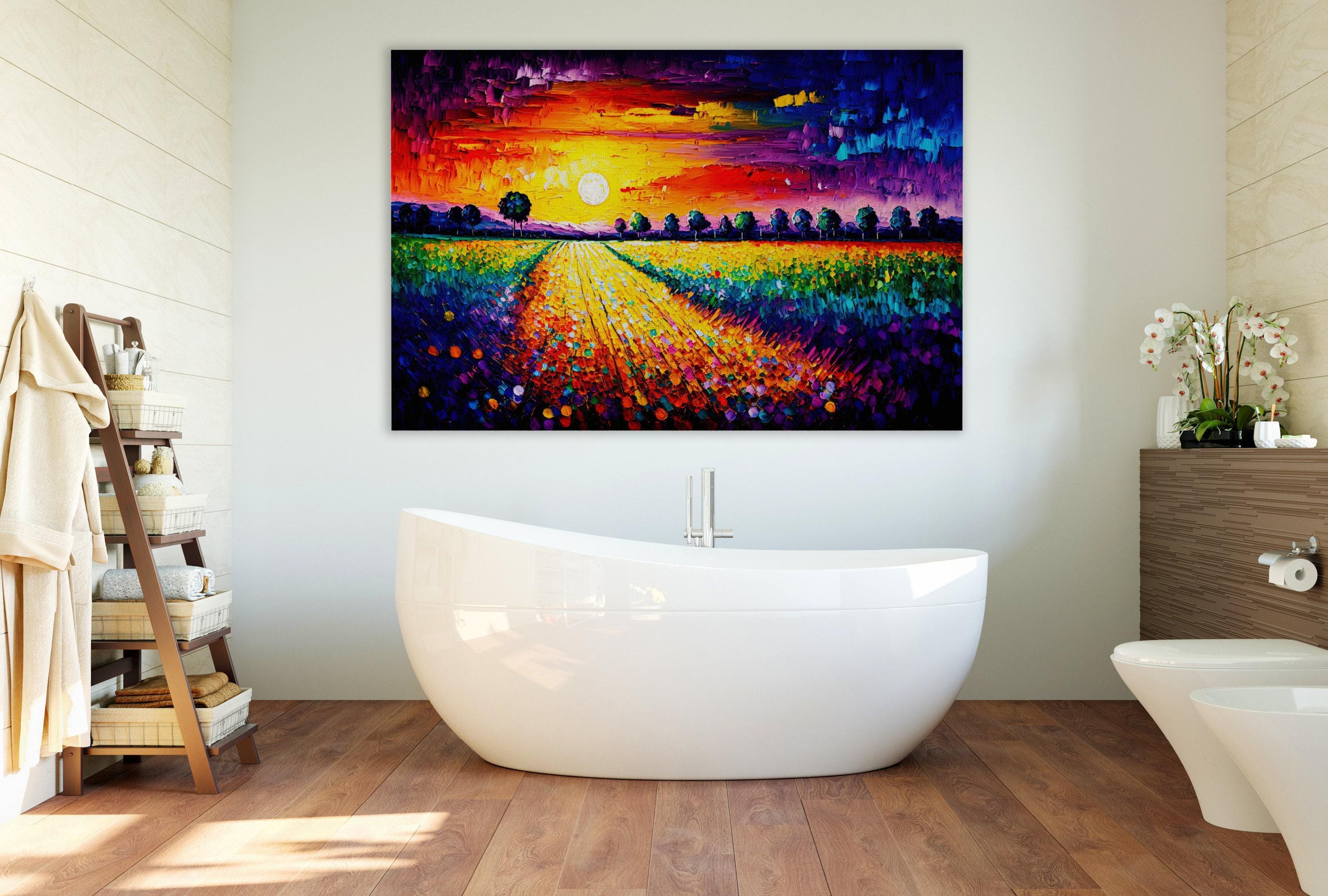 Flower Field Canvas Art – Vibrant Floral Canvas | Large Wall Art with Wood Frame