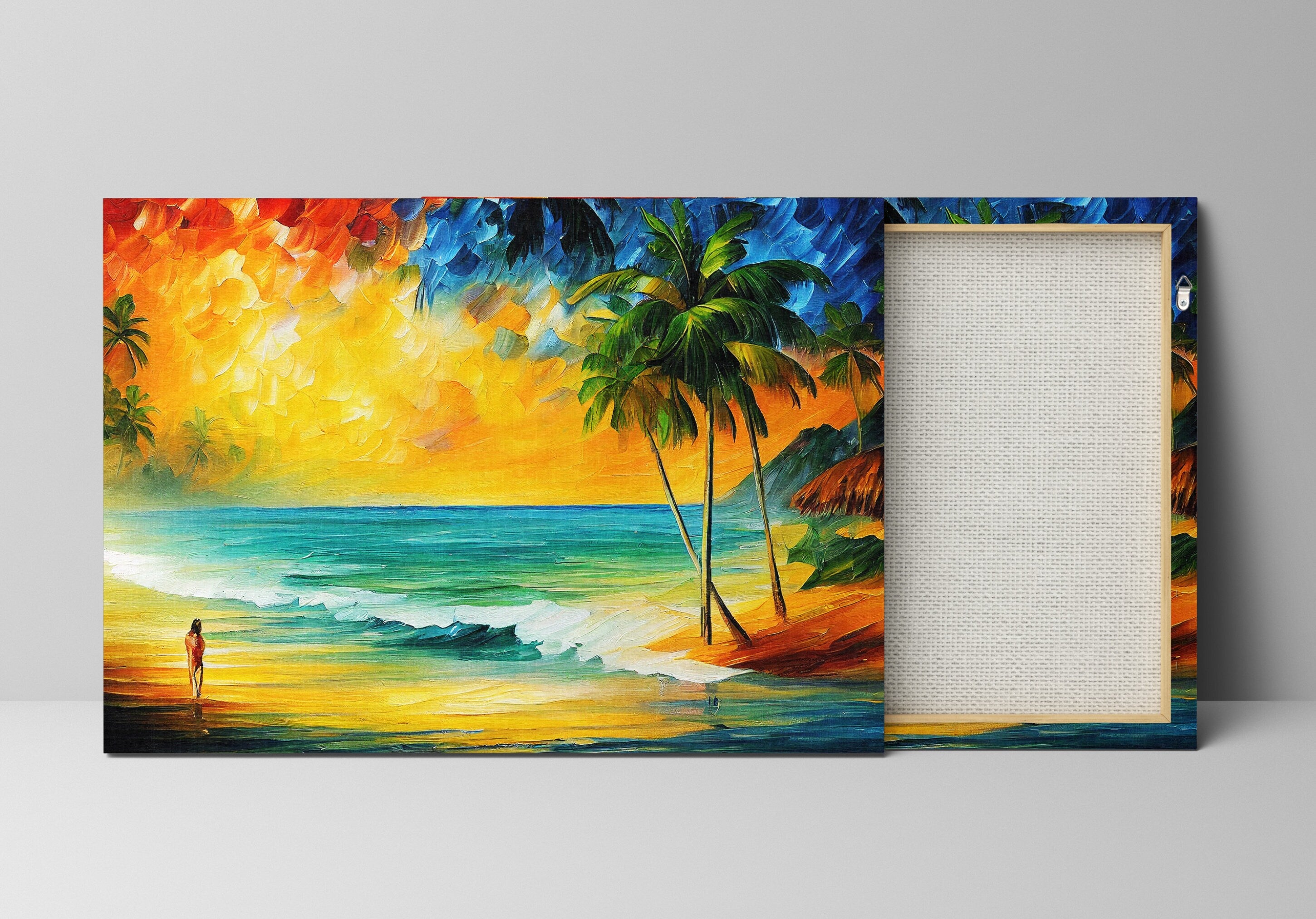 Beach Canvas Print - Vibrant Surf Art Print With Wooden Frame & UV Coated Canvas