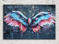 Graffiti Angel Wings Art – Vibrant Urban Street Canvas Wall Art, Ready to Hang