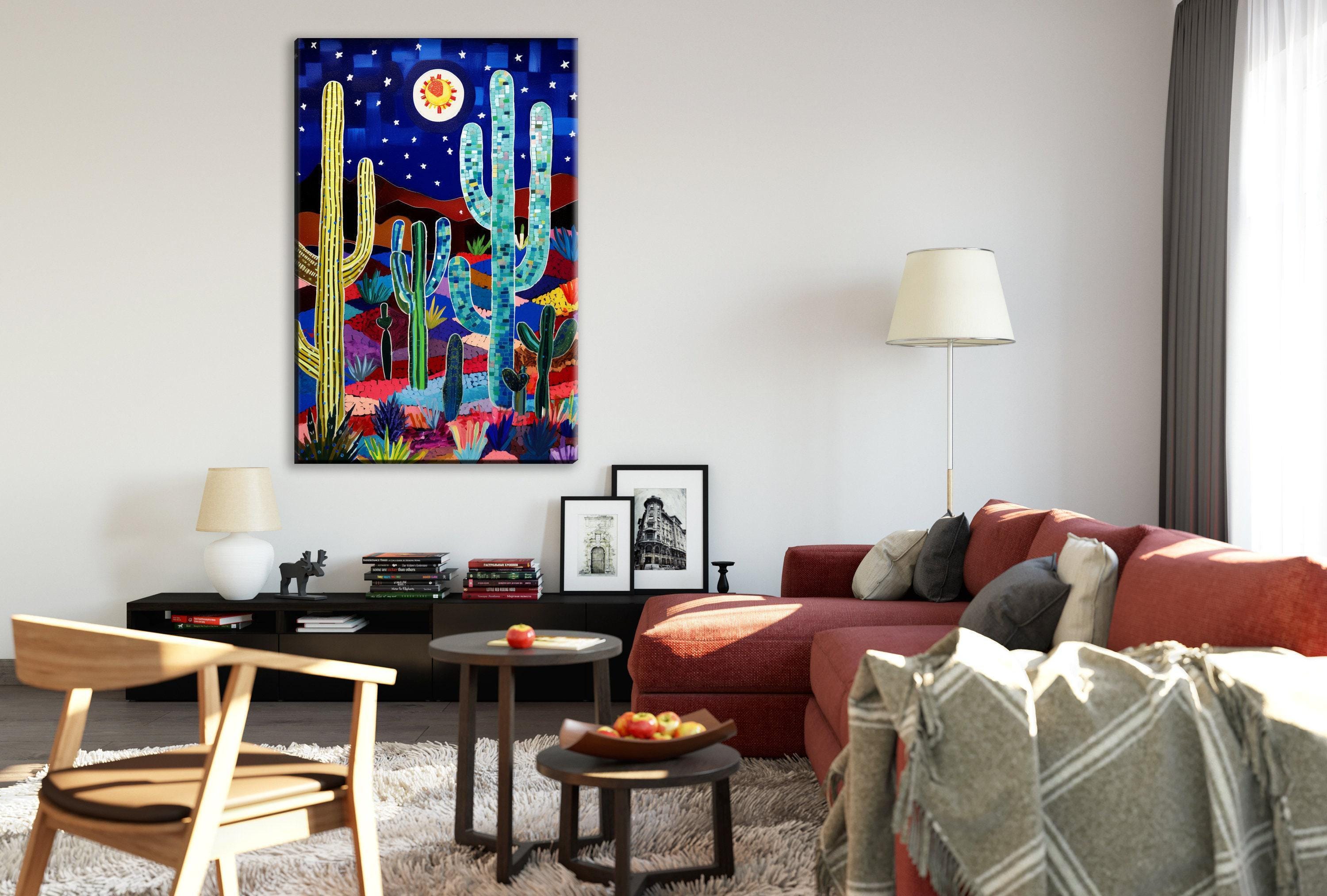 Desert Wall Art – Nocturnal Mirage Starry Night Canvas | Gallery Wrapped, Ready to Hang