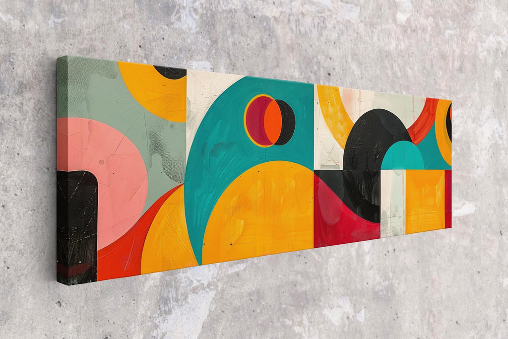 a painting hanging on the wall of a building