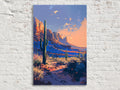 Saguaro Sunset Wall Art - Southwest Desert Landscape Large Canvas Print, Gallery Wrapped