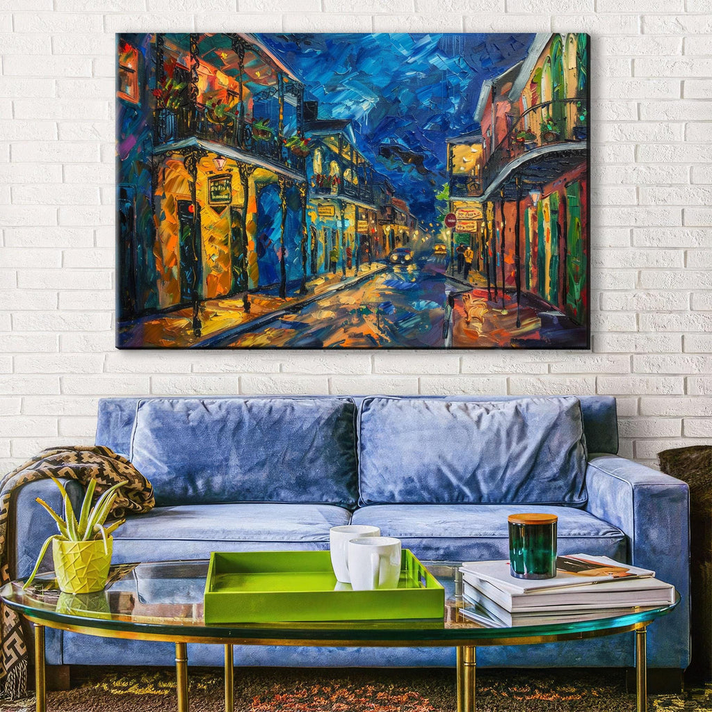 New Orleans Painting | Heavy Texture Canvas Print - Large Gallery-Wrapped Art