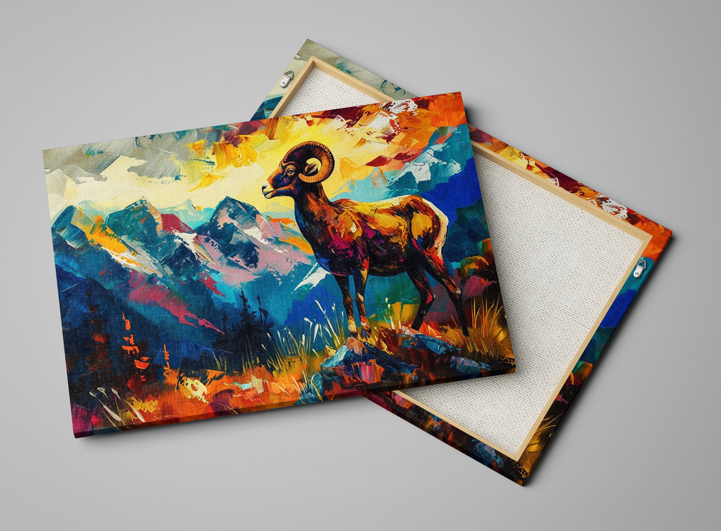 Bighorn Sheep Canvas | Large Wildlife Wall Art - Gallery Wrapped, Ready to Hang