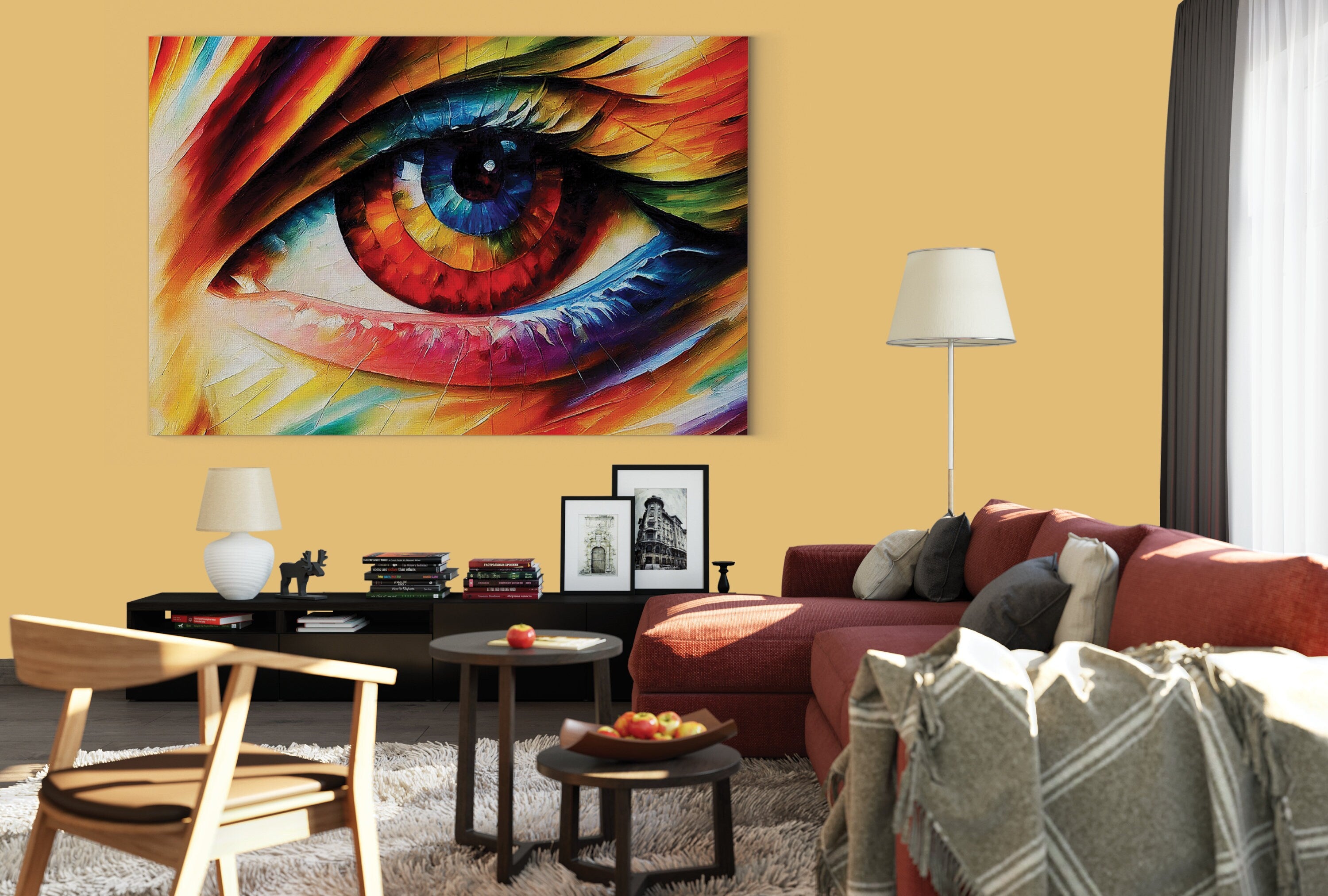 Eye Canvas Print – Vibrant Colorful Art on Large Gallery Ready Canvas